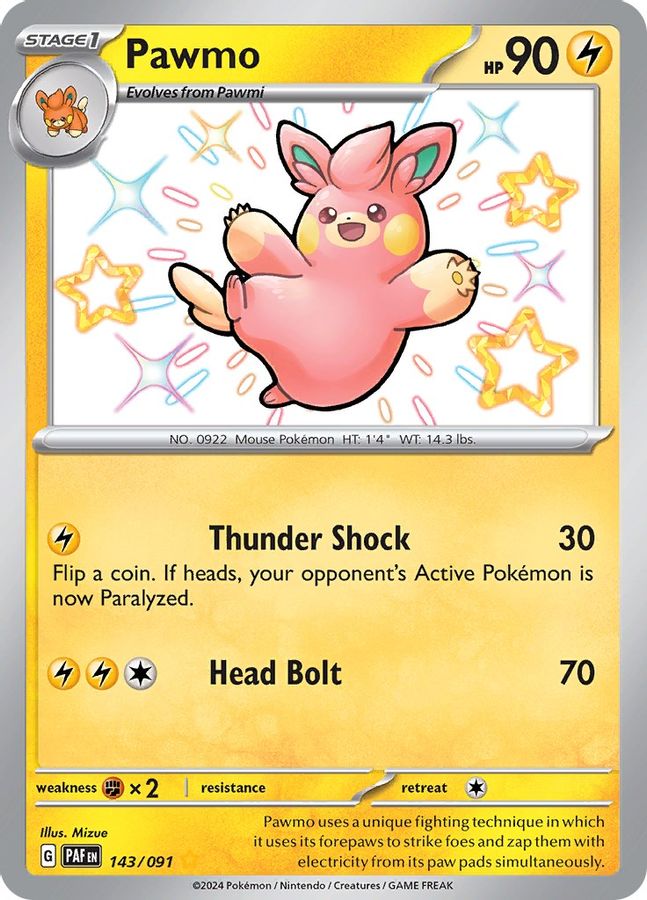 Pawmo 143/091 - Monster Mart - Pokémon Cards Australia