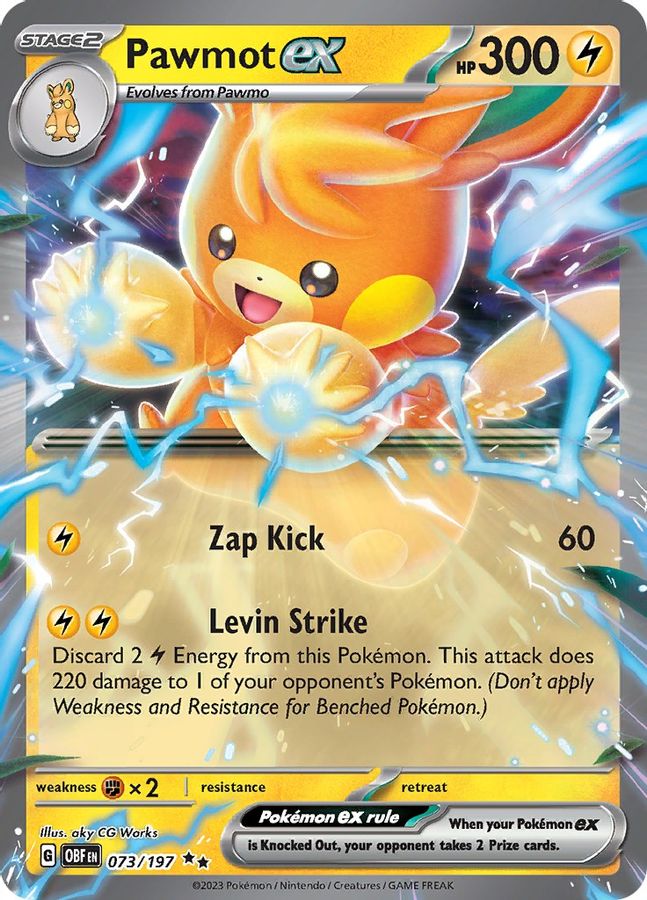 Pawmot EX 073/197 - Monster Mart - Pokémon Cards Australia