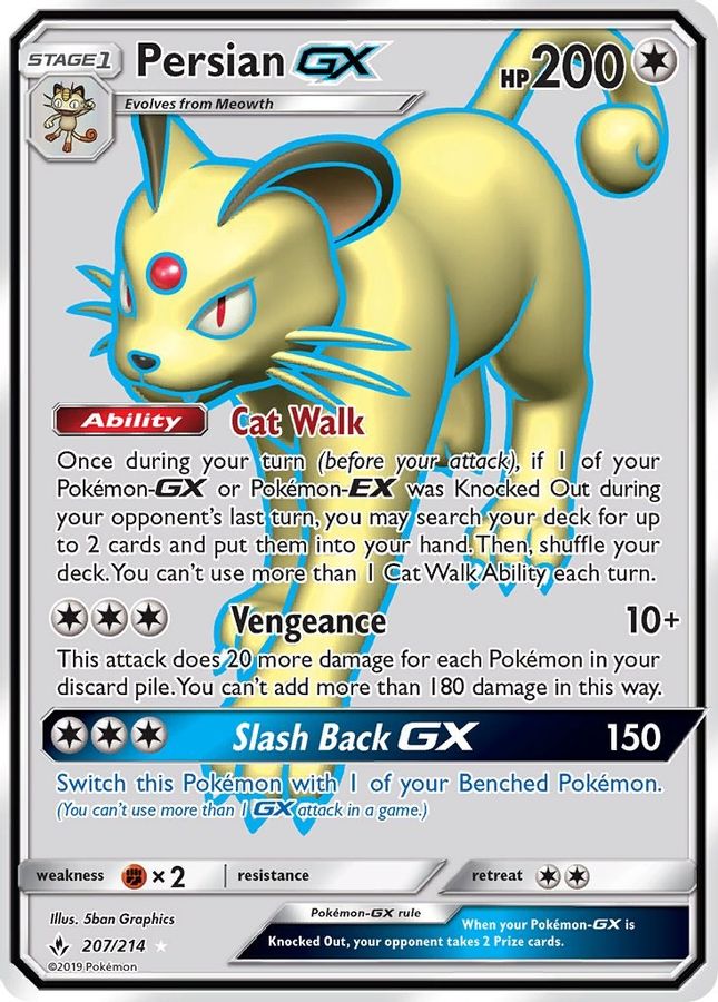 Persian GX 207/214 - Monster Mart - Pokémon Cards Australia