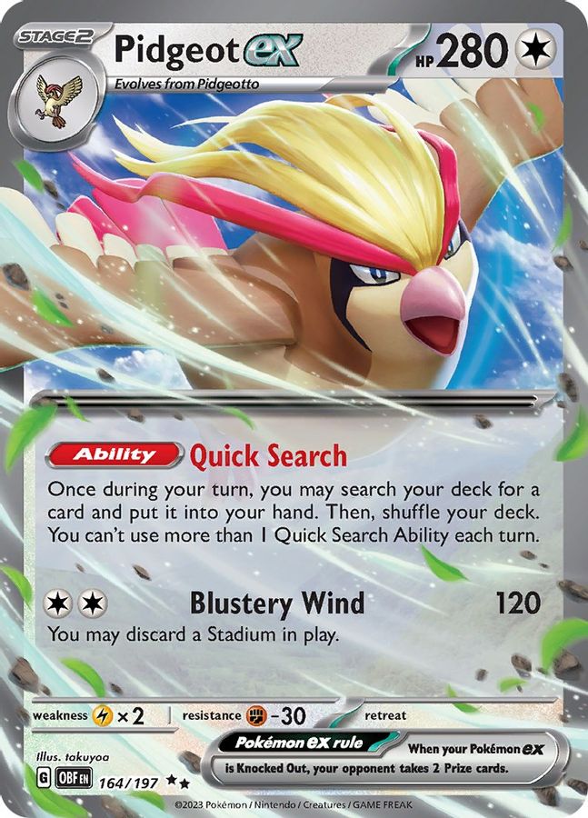 Pidgeot EX 164/197 - Monster Mart - Pokémon Cards Australia