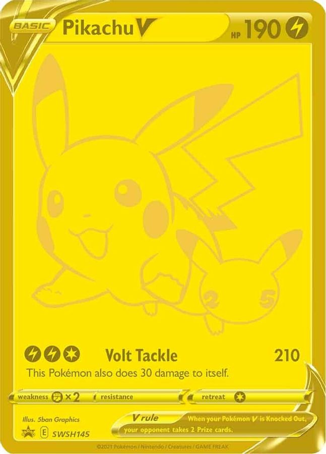 Pikachu V SWSH145 - Monster Mart - Pokémon Cards Australia