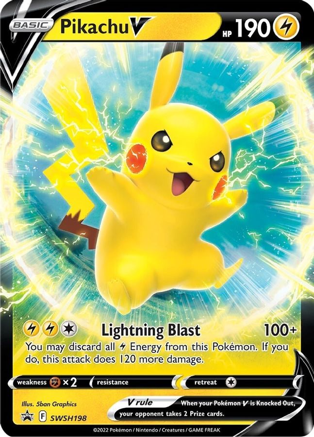 Pikachu V SWSH198 - Monster Mart - Pokémon Cards Australia