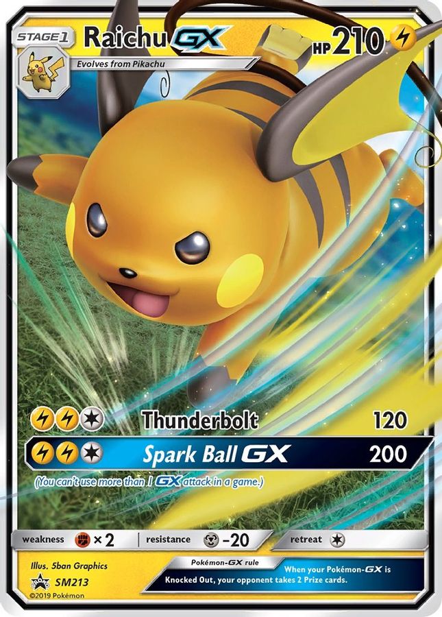Raichu GX SM213 - Monster Mart - Pokémon Cards Australia