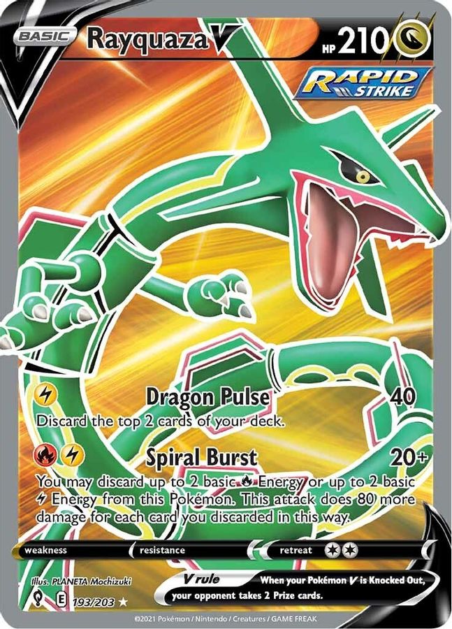Rayquaza V 193/203 - Monster Mart - Pokémon Cards Australia