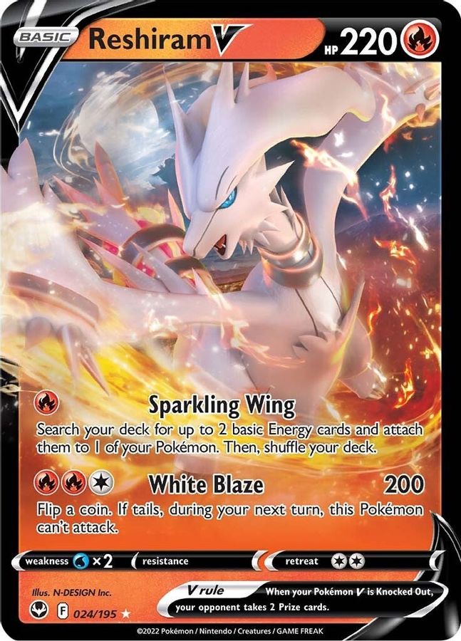 Reshiram V 024/195 - Monster Mart - Pokémon Cards Australia