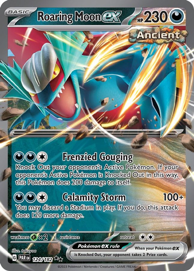 Roaring Moon EX 124/182 - Monster Mart - Pokémon Cards Australia