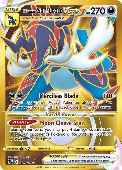 Samurott VSTAR 209/189 - Monster Mart - Pokémon Cards Australia