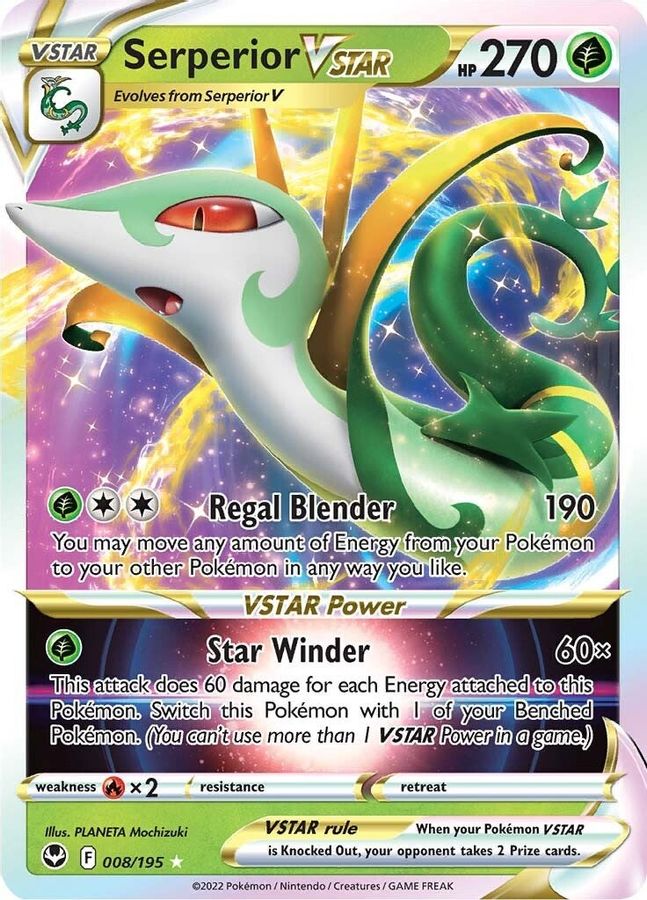 Serperior VSTAR 008/195 - Monster Mart - Pokémon Cards Australia