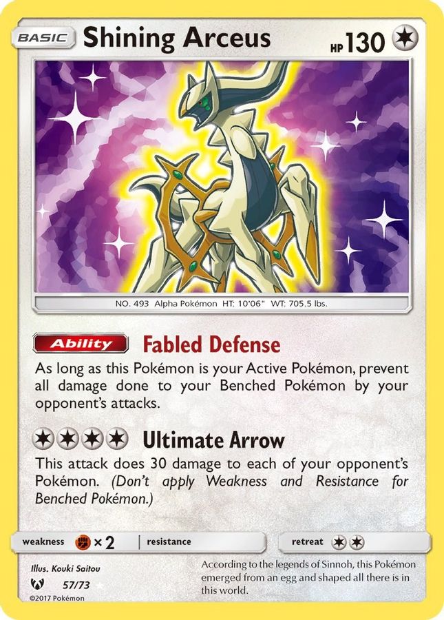 Shining Arceus 57/73 - Monster Mart - Pokémon Cards Australia