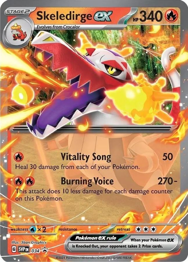 Skeledirge EX 034 - Monster Mart - Pokémon Cards Australia
