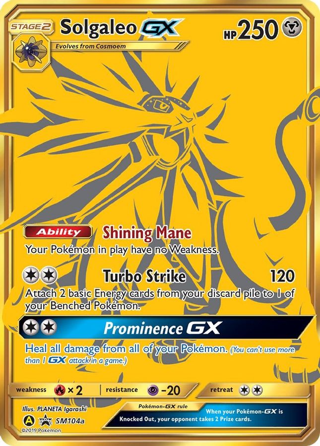 Solgaleo GX SM104a - Monster Mart - Pokémon Cards Australia