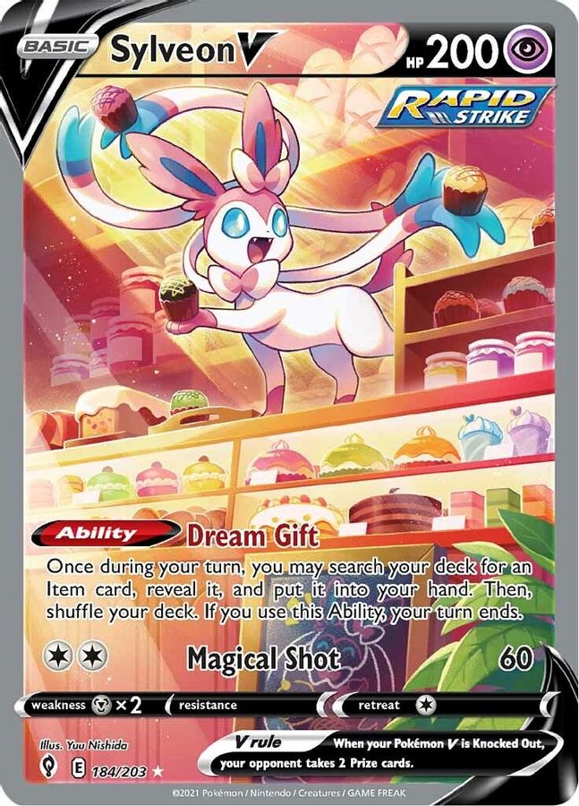 Sylveon V 184/203 - Monster Mart - Pokémon Cards Australia