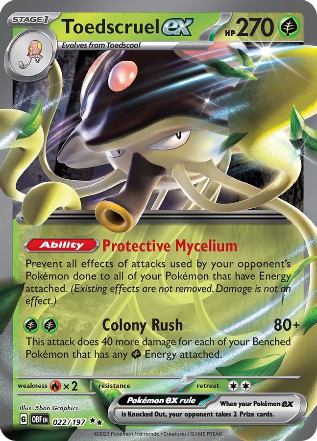Toedscruel EX 022/197 - Monster Mart - Pokémon Cards Australia