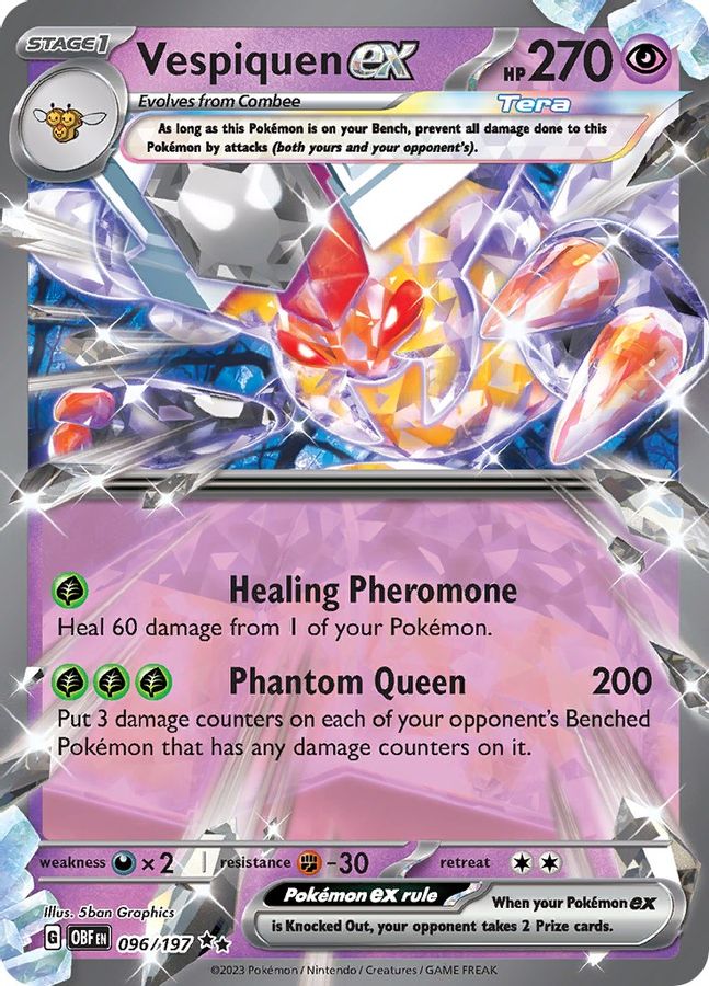 Vespiquen EX 096/197 - Monster Mart - Pokémon Cards Australia