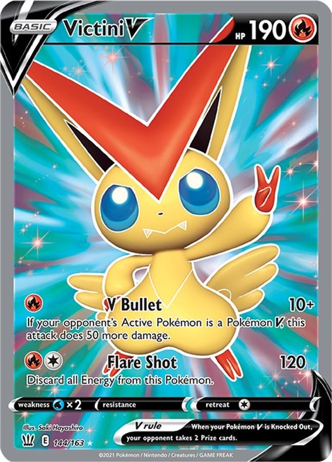 Victini V Full Art 144/163 - Monster Mart - Pokémon Cards Australia