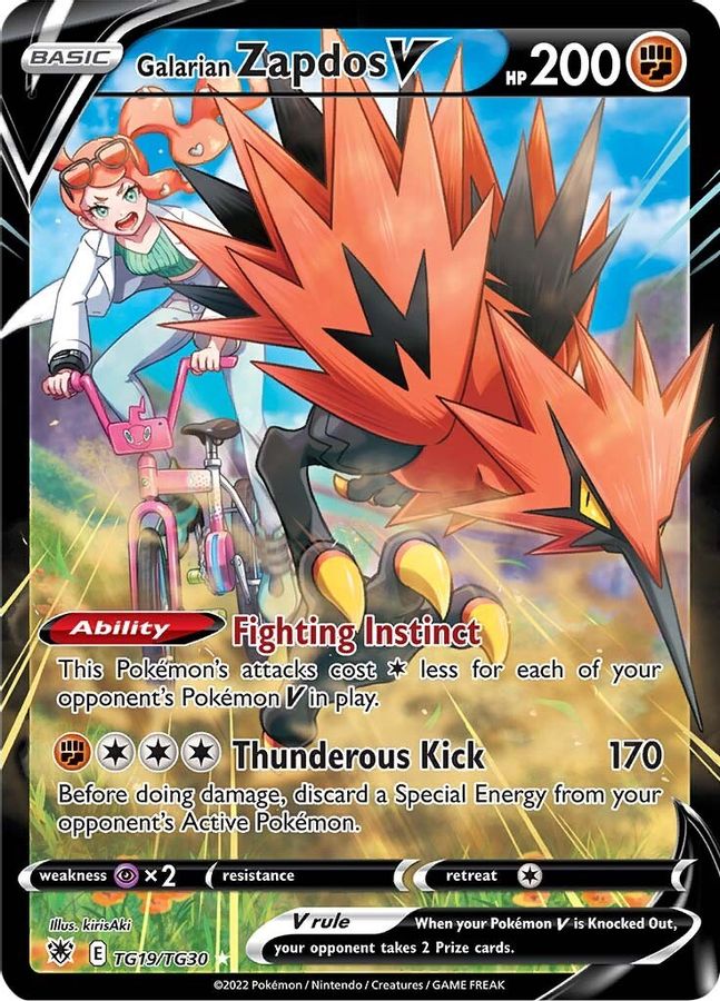 Zapdos V TG19/TG30 - Monster Mart - Pokémon Cards Australia