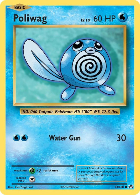 Buy Pokemon cards Australia - Poliwag Reverse Holo 23/108 - Premium Raw Card from Monster Mart - Pokémon Card Emporium - Shop now at Monster Mart - Pokémon Cards Australia. Evolutions, New 11 Apr, Reverse Holo, XY