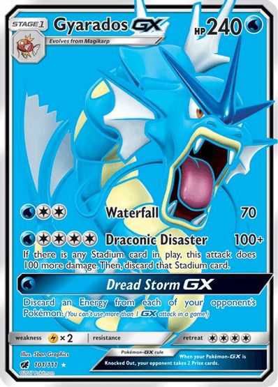 Buy Pokemon cards Australia - Gyarados GX 101/111 - Premium Raw Card from Monster Mart - Pokémon Card Emporium - Shop now at Monster Mart - Pokémon Cards Australia. Crimson Invasion, Full Art, GX, New 21 Mar