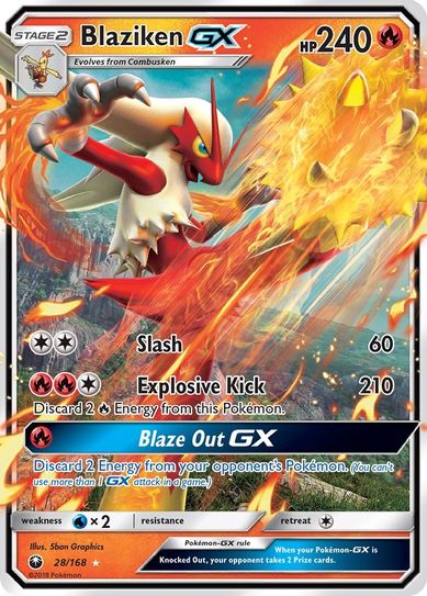 Buy Pokemon cards Australia - Blaziken GX 28/168 - Premium Raw Card from Monster Mart - Pokémon Card Emporium - Shop now at Monster Mart - Pokémon Cards Australia. Celestial Storm, GX, New 21 Mar