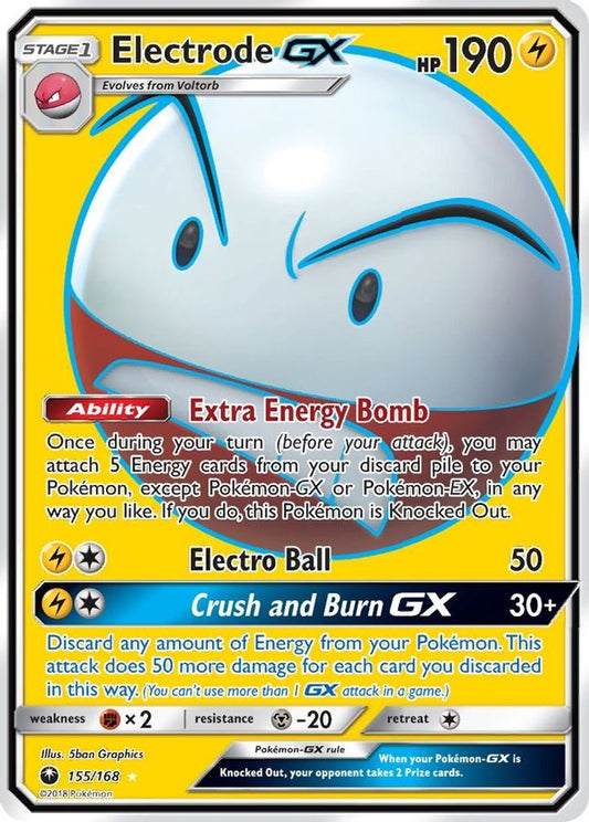Buy Pokemon cards Australia - Electrode GX 155/168 - Premium Raw Card from Monster Mart - Pokémon Card Emporium - Shop now at Monster Mart - Pokémon Cards Australia. Celestial Storm, Full Art, GX, NEW 8 May