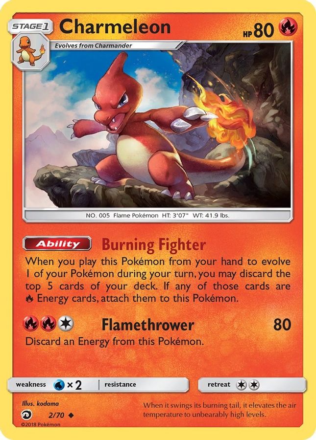 Buy Pokemon cards Australia - Charmeleon Reverse Holo 2/70 - Premium Raw Card from Monster Mart - Pokémon Card Emporium - Shop now at Monster Mart - Pokémon Cards Australia. Dragon Majesty, New 24 Apr, Reverse Holo, Uncommon