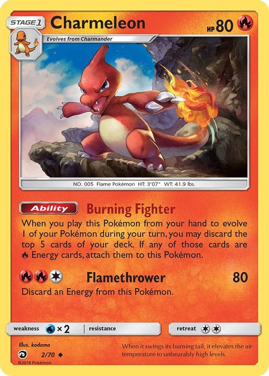 Buy Pokemon cards Australia - Charmeleon Reverse Holo 2/70 - Premium Raw Card from Monster Mart - Pokémon Card Emporium - Shop now at Monster Mart - Pokémon Cards Australia. Dragon Majesty, New 24 Apr, Reverse Holo, Uncommon