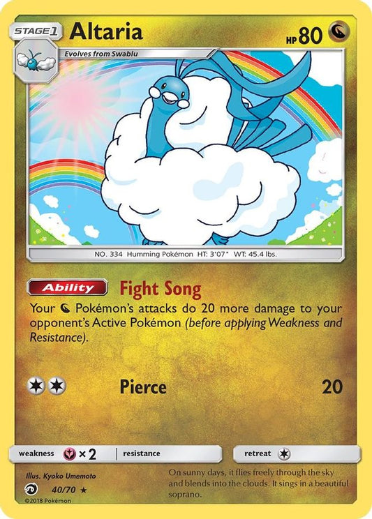 Buy Pokemon cards Australia - Altaria 40/70 - Premium Raw Card from Monster Mart - Pokémon Card Emporium - Shop now at Monster Mart - Pokémon Cards Australia. Dragon Majesty, New 8 Apr