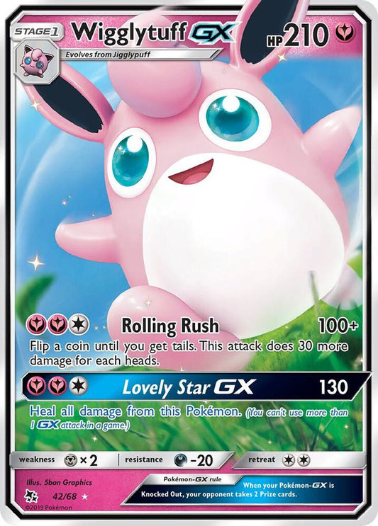 Buy Pokemon cards Australia - Wigglytuff GX 42/68 - Premium Raw Card from Monster Mart - Pokémon Card Emporium - Shop now at Monster Mart - Pokémon Cards Australia. GX, Hidden Fates, NEW 6 MAR, Ultra Rare