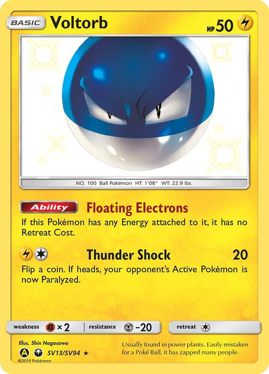 Buy Pokemon cards Australia - Voltorb SV13/SV94 - Premium Raw Card from Monster Mart - Pokémon Card Emporium - Shop now at Monster Mart - Pokémon Cards Australia. Baby Shiny, Hidden Fates, NEW 6 MAR, Shiny Holo Rare, Shiny Vault