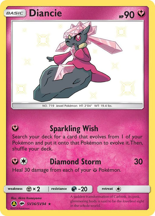 Buy Pokemon cards Australia - Diancie SV36/SV94 - Premium Raw Card from Monster Mart - Pokémon Card Emporium - Shop now at Monster Mart - Pokémon Cards Australia. Baby Shiny, Hidden Fates, NEW 6 MAR, Shiny Holo Rare, Shiny Vault