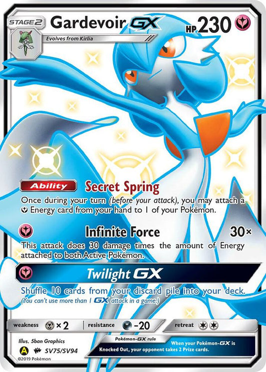 Buy Pokemon cards Australia - Gardevoir GX SV75/SV94 - Premium Raw Card from Monster Mart - Pokémon Card Emporium - Shop now at Monster Mart - Pokémon Cards Australia. GX, Hidden Fates, NEW 6 MAR, Shiny Holo Rare, Shiny Vault