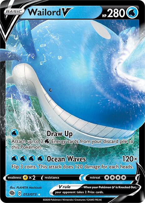 Buy Pokemon cards Australia - Wailord V 013/073 - Premium Raw Card from Monster Mart - Pokémon Card Emporium - Shop now at Monster Mart - Pokémon Cards Australia. Champion's Path, NEW 30 Apr