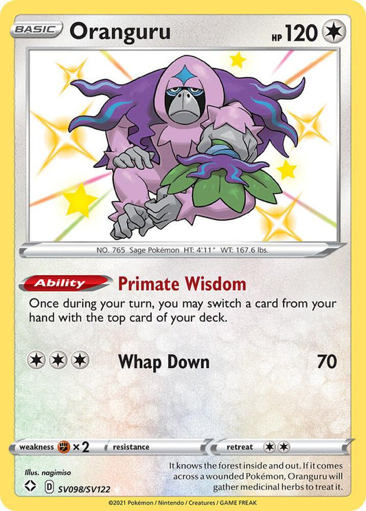 Buy Pokemon cards Australia - Oranguru SV44/SV94 - Premium Raw Card from Monster Mart - Pokémon Card Emporium - Shop now at Monster Mart - Pokémon Cards Australia. Baby Shiny, Hidden Fates, NEW 6 MAR, Shiny Holo Rare, Shiny Vault