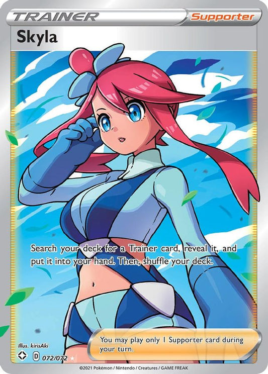 Buy Pokemon cards Australia - Skyla 072/072 - Premium Raw Card from Monster Mart - Pokémon Card Emporium - Shop now at Monster Mart - Pokémon Cards Australia. Full Art, New 8 Apr, Shining Fates, Trainer