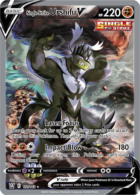 Buy Pokemon cards Australia - Urshifu V 151/163 - Premium Raw Card from Monster Mart - Pokémon Card Emporium - Shop now at Monster Mart - Pokémon Cards Australia. Alt Art, Alternatre Art, Battle Styles, New 28 MAR, Single Strike, Ultra Rare