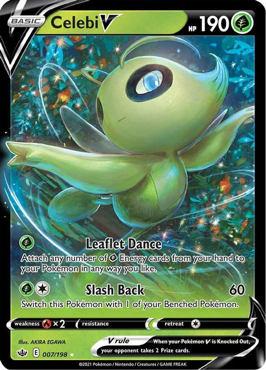 Buy Pokemon cards Australia - Celebi V 007/198 - Premium Raw Card from Monster Mart - Pokémon Card Emporium - Shop now at Monster Mart - Pokémon Cards Australia. Chilling Reign, NEW 20 May