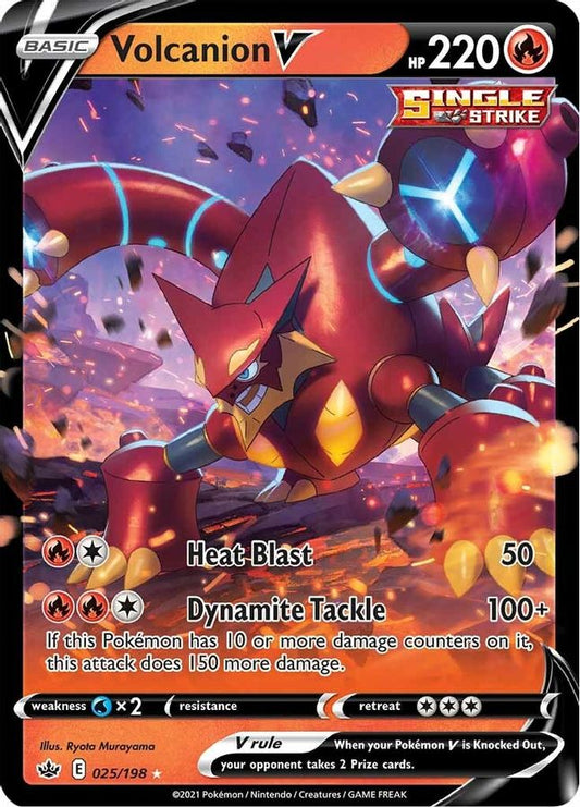 Buy Pokemon cards Australia - Volcanion V 025/198 - Premium Raw Card from Monster Mart - Pokémon Card Emporium - Shop now at Monster Mart - Pokémon Cards Australia. Chilling Reign, NEW 27 Jun