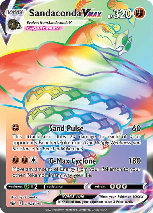 Buy Pokemon cards Australia - Sandaconda VMAX 206/198 - Premium Raw Card from Monster Mart - Pokémon Card Emporium - Shop now at Monster Mart - Pokémon Cards Australia. Chilling Reign, NEW 11 Feb, Rainbow, Secret Rare, VMAX