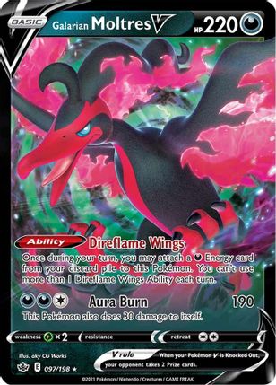 Buy Pokemon cards Australia - Moltres V 097/198 - Premium Raw Card from Monster Mart - Pokémon Card Emporium - Shop now at Monster Mart - Pokémon Cards Australia. Chilling Reign, NEW 19 Jun