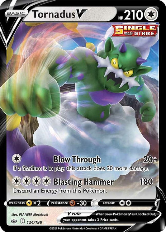 Buy Pokemon cards Australia - Tornadus V 124/198 - Premium Raw Card from Monster Mart - Pokémon Card Emporium - Shop now at Monster Mart - Pokémon Cards Australia. Chilling Reign, NEW 5 Jun