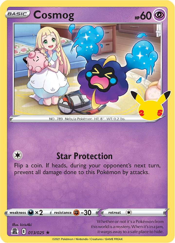 Buy Pokemon cards Australia - Cosmog Holo 013/025 - Premium Raw Card from Monster Mart - Pokémon Card Emporium - Shop now at Monster Mart - Pokémon Cards Australia. Celebrations, Holo, NEW 3 Feb