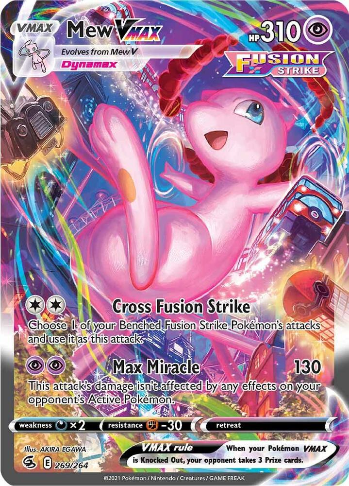 Buy Pokemon cards Australia - Mew VMAX 269/264 - Premium Raw Card from Monster Mart - Pokémon Card Emporium - Shop now at Monster Mart - Pokémon Cards Australia. Alt Art, Alternate Art, Fusion Strike, NEW 3 Feb, Secret Rare