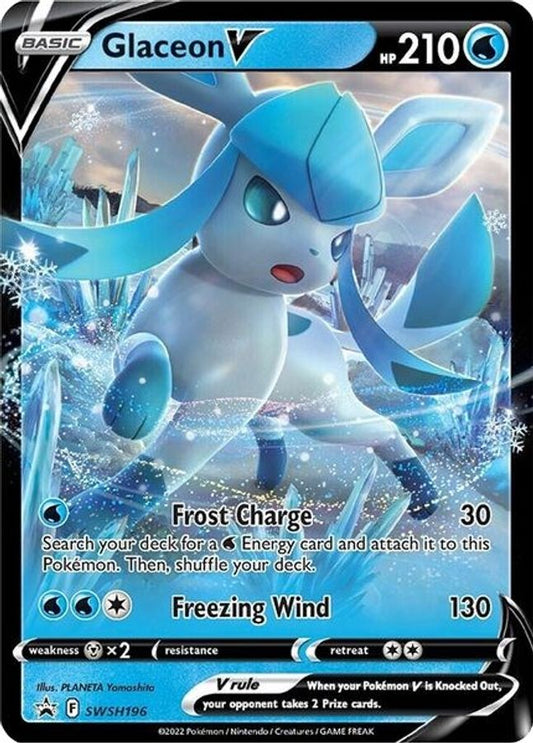 Buy Pokemon cards Australia - Glaceon V SWSH196 - Premium Raw Card from Monster Mart - Pokémon Card Emporium - Shop now at Monster Mart - Pokémon Cards Australia. NEW 8 May, Promo, Sword & Shield Promo