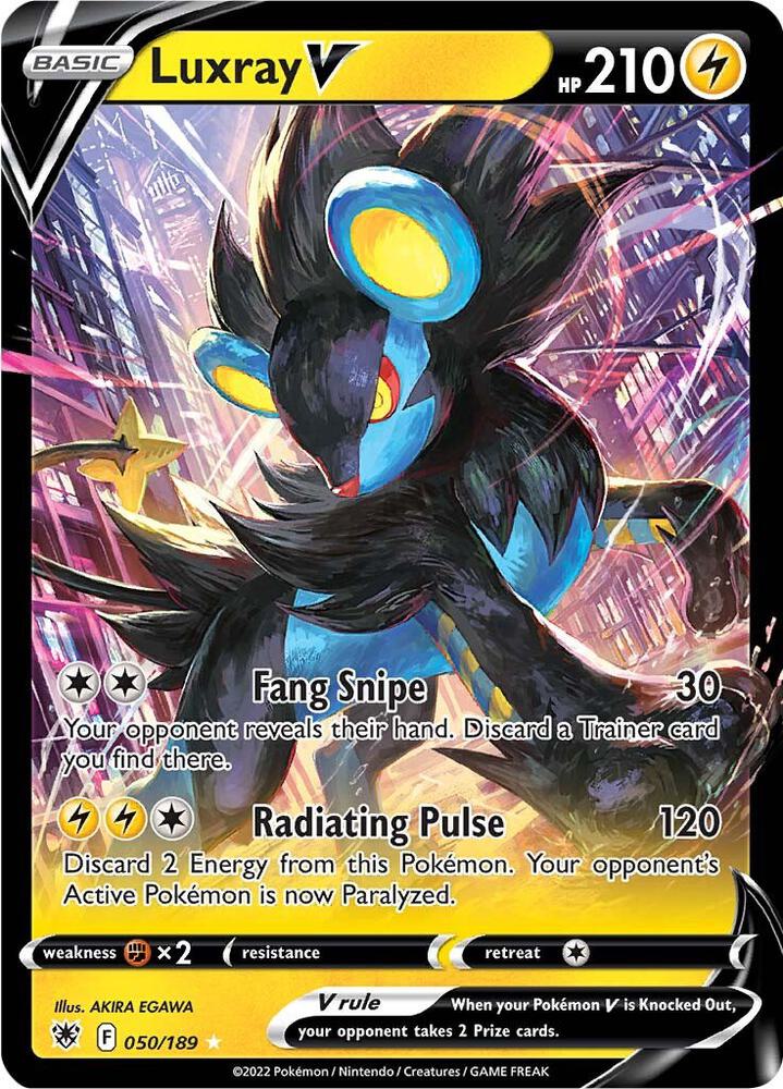 Buy Pokemon cards Australia - Luxray V 050/189 - Premium Raw Card from Monster Mart - Pokémon Card Emporium - Shop now at Monster Mart - Pokémon Cards Australia. Astral Radiance, NEW 11 Feb, Ultra Rare