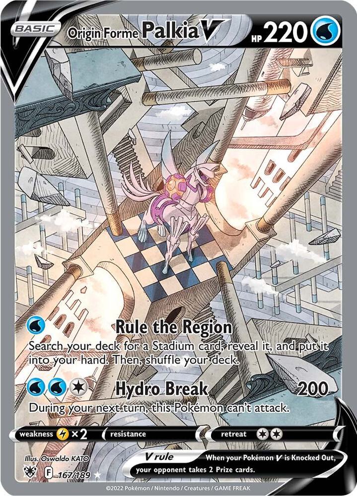 Buy Pokemon cards Australia - Palkia V 167/189 - Premium Raw Card from Monster Mart - Pokémon Card Emporium - Shop now at Monster Mart - Pokémon Cards Australia. Alt Art, Alternate Art, Astral Radiance, New 28 MAR, Origin Forme