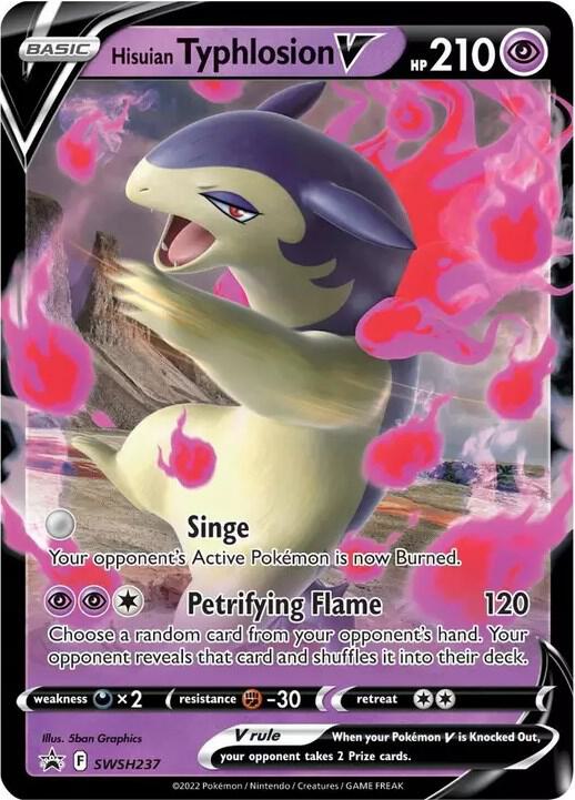 Buy Pokemon cards Australia - Typhlosion V SWSH237 - Premium Raw Card from Monster Mart - Pokémon Card Emporium - Shop now at Monster Mart - Pokémon Cards Australia. NEW 5 Dec, Promo, Sword & Shield Promo
