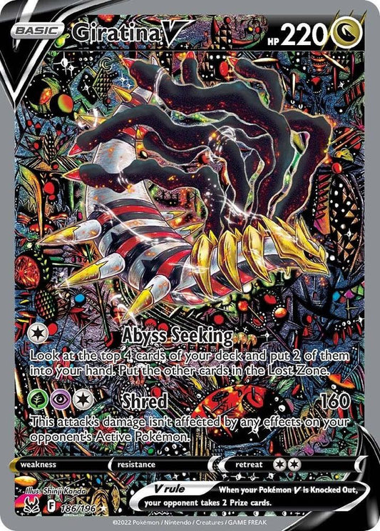 Buy Pokemon cards Australia - Giratina V 186/196 - Premium Raw Card from Monster Mart - Pokémon Card Emporium - Shop now at Monster Mart - Pokémon Cards Australia. Alt Art, Alternate Art, Lost Origin, New 28 MAR, Ultra Rare