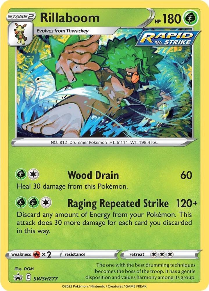 Buy Pokemon cards Australia - Rillaboom SWSH277 - Premium Raw Card from Monster Mart - Pokémon Card Emporium - Shop now at Monster Mart - Pokémon Cards Australia. NEW 25 Feb, Promo, Promotional, Sword & Shield Promo