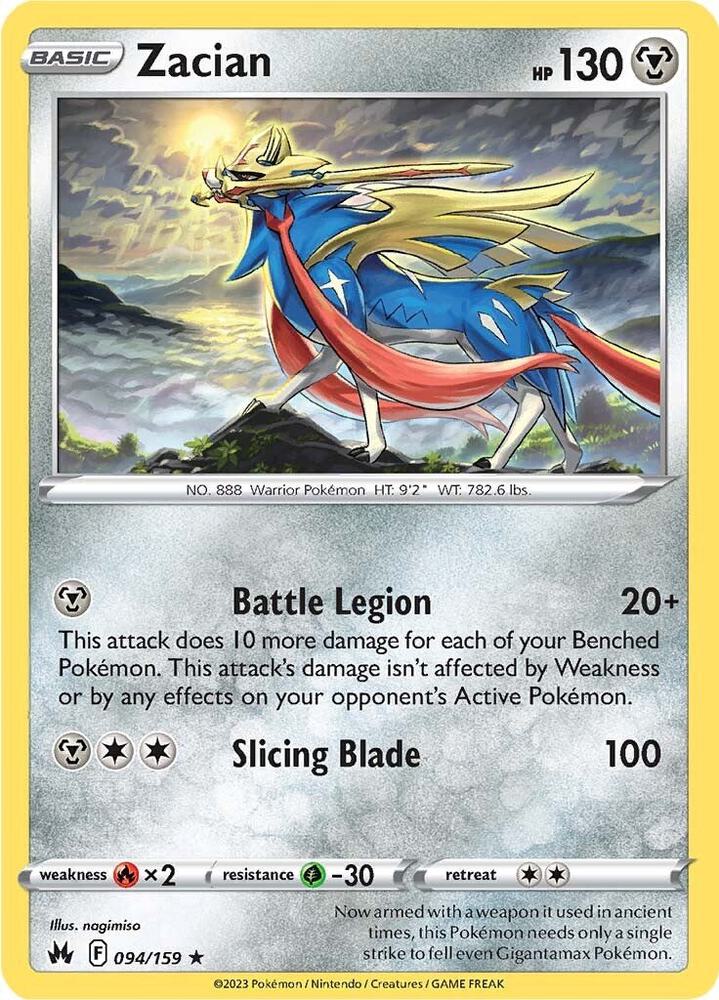 Zacian Holo 094/159 - Monster Mart - Pokémon Cards Australia
