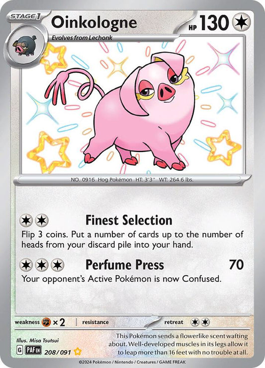 Buy Pokemon cards Australia - Oinkologne 208/091 - Premium Raw Card from Monster Mart - Pokémon Card Emporium - Shop now at Monster Mart - Pokémon Cards Australia. Baby Shiny, NEW 22 Jan, Paldean Fates, Shiny Rare